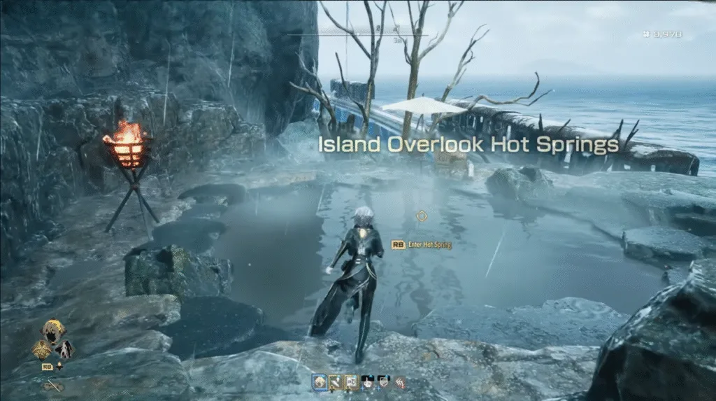 Island Overlook Hot Spring location Code Vein 2