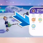 Heartopia gameplay screenshot showing island with snow effects disabled during Winter Frost season 2026 for smoother performance and reduced lag