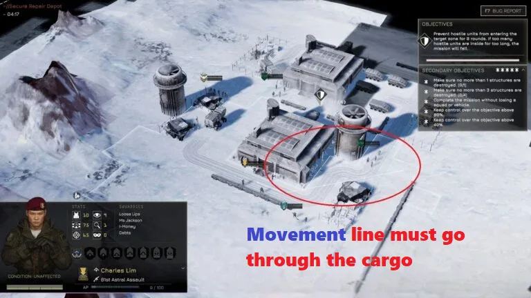 picking up a cargo in Menace