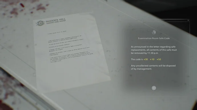 Examination Room Safe Code RE Requiem