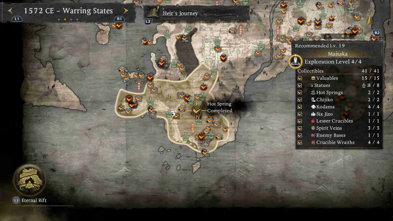 Hot spring location in Maisaka Nioh 3