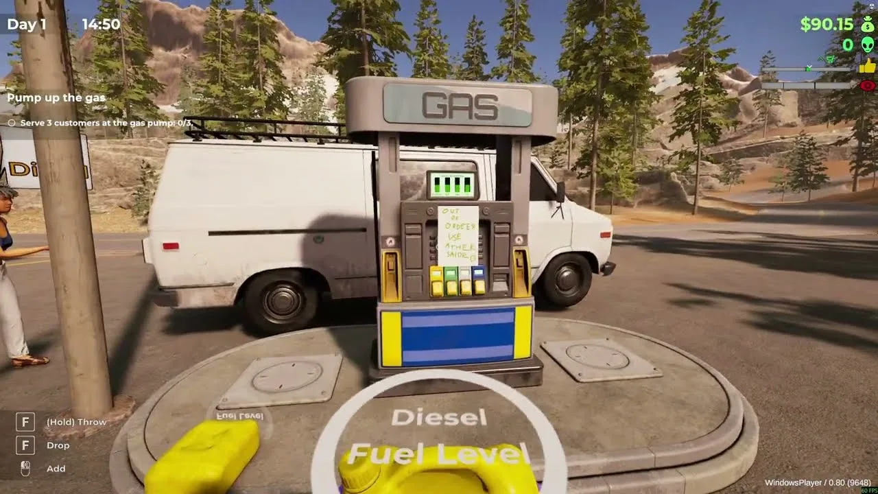 Refuel Gas Pump Station
