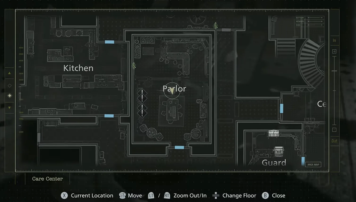 East Wing Key location in RE Requiem