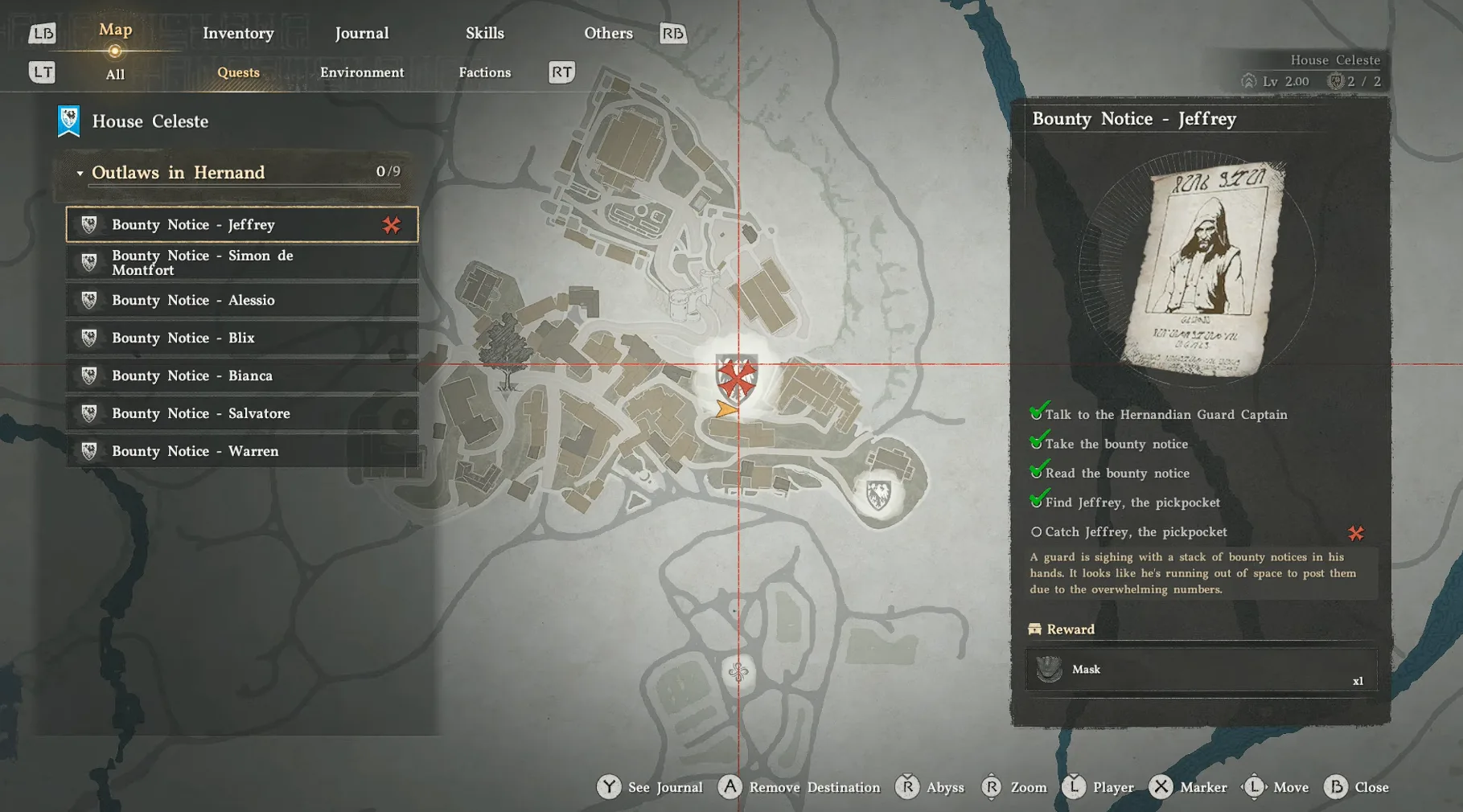 Jeffery the pickpocket location in Crimson Desert