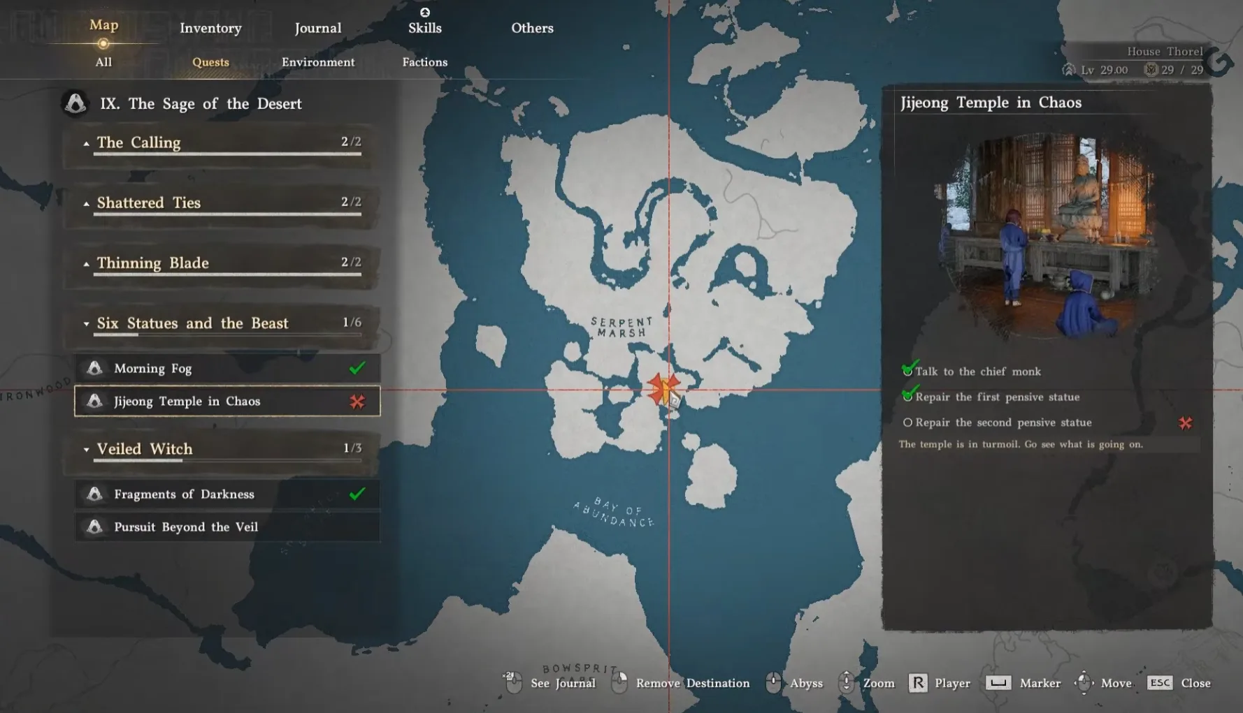 Second pensive statue location in Crimson Desert