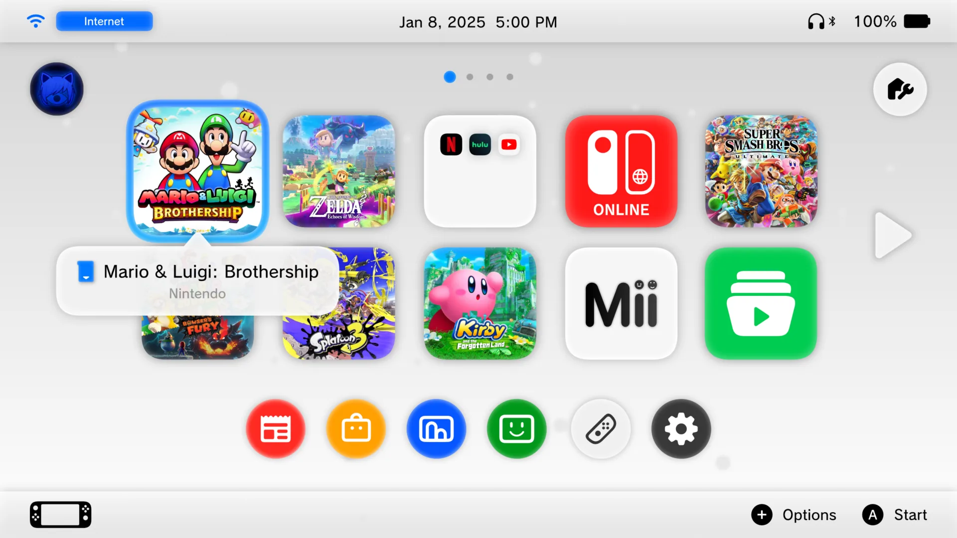 Switch 2 Home Menu Concept